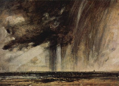Studio di paesaggio marino con nuvola di pioggia da John Constable